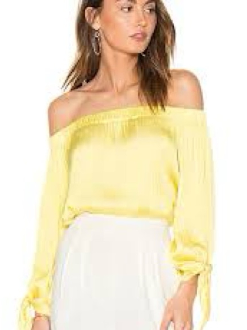 Bardot Off-Shoulder Sunshine Yellow Blouse NWT size 6/small